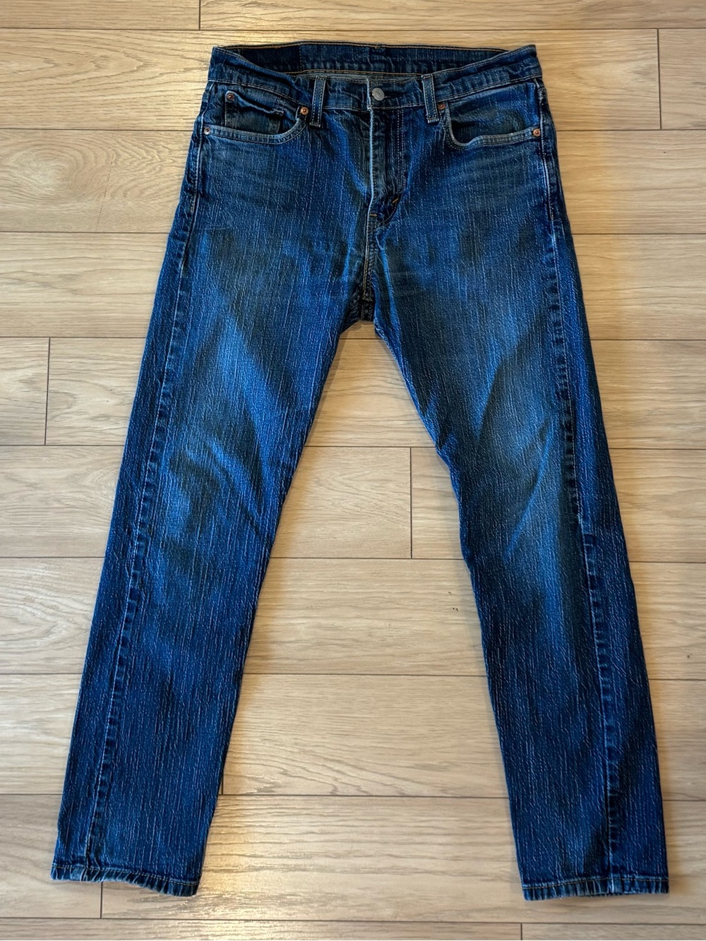 Levi's Men's Straight Jeans in Dark Blue Denim